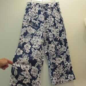 C&C California Linen Wide Leg Ankle Pants Large